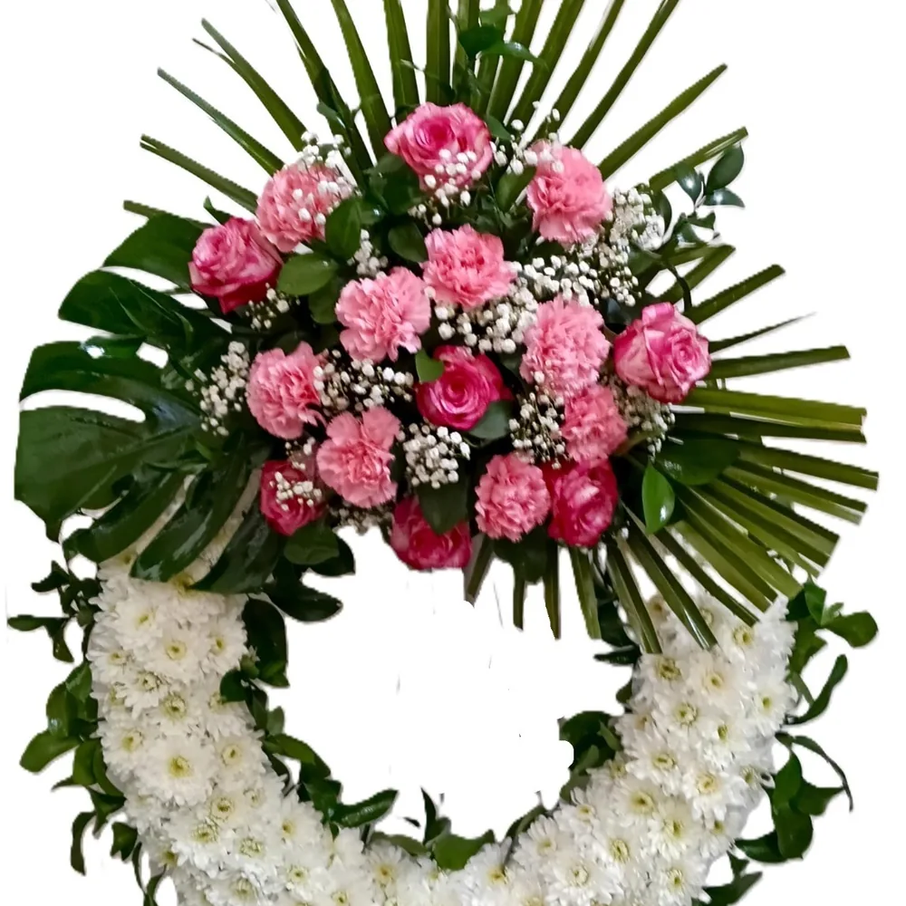 Corona de un cabezal, flor variada, aro de clavel o crisantemo